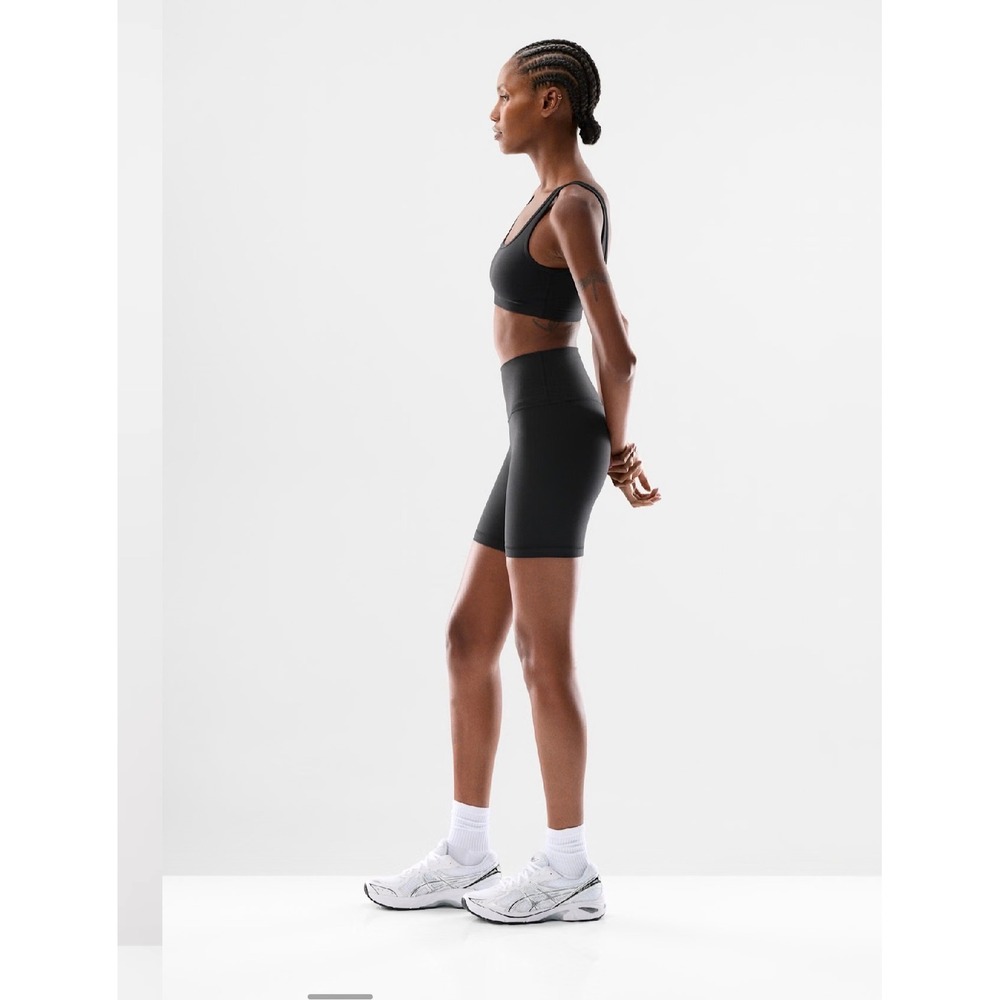 TnAction Black High Waist Bike Shorts Women's‎ Size S Athletic Performance